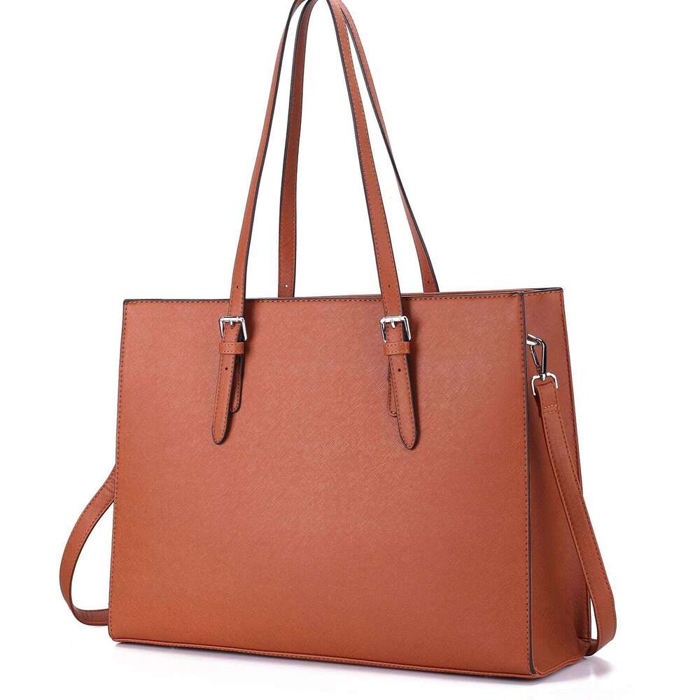 JINXIANGGUO Shoulder Bag Women S Laptop Bag Fashionable Computer Large Capacity Handbag Office Lady Professional Business Work Briefcase Inch Black