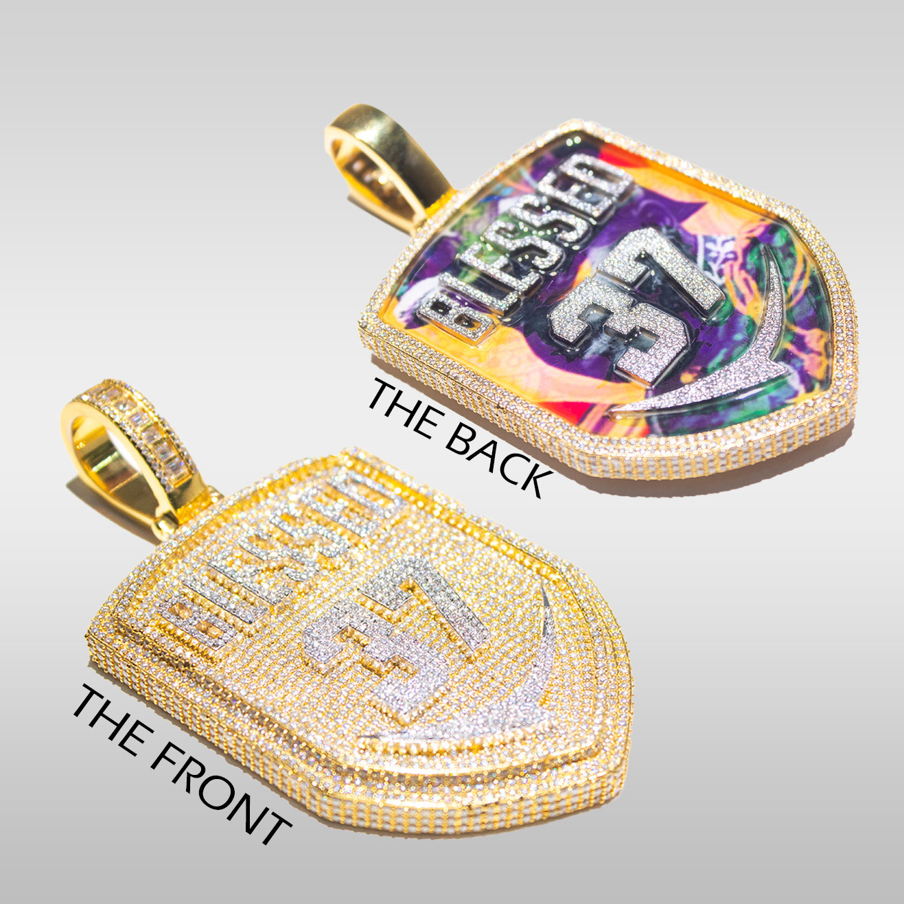 Custom Hip Hop Pendant 925 Sterling Silver Pendants VVS Moissanite Diamond Ice Out Enamel Letter Name Shield Pendant