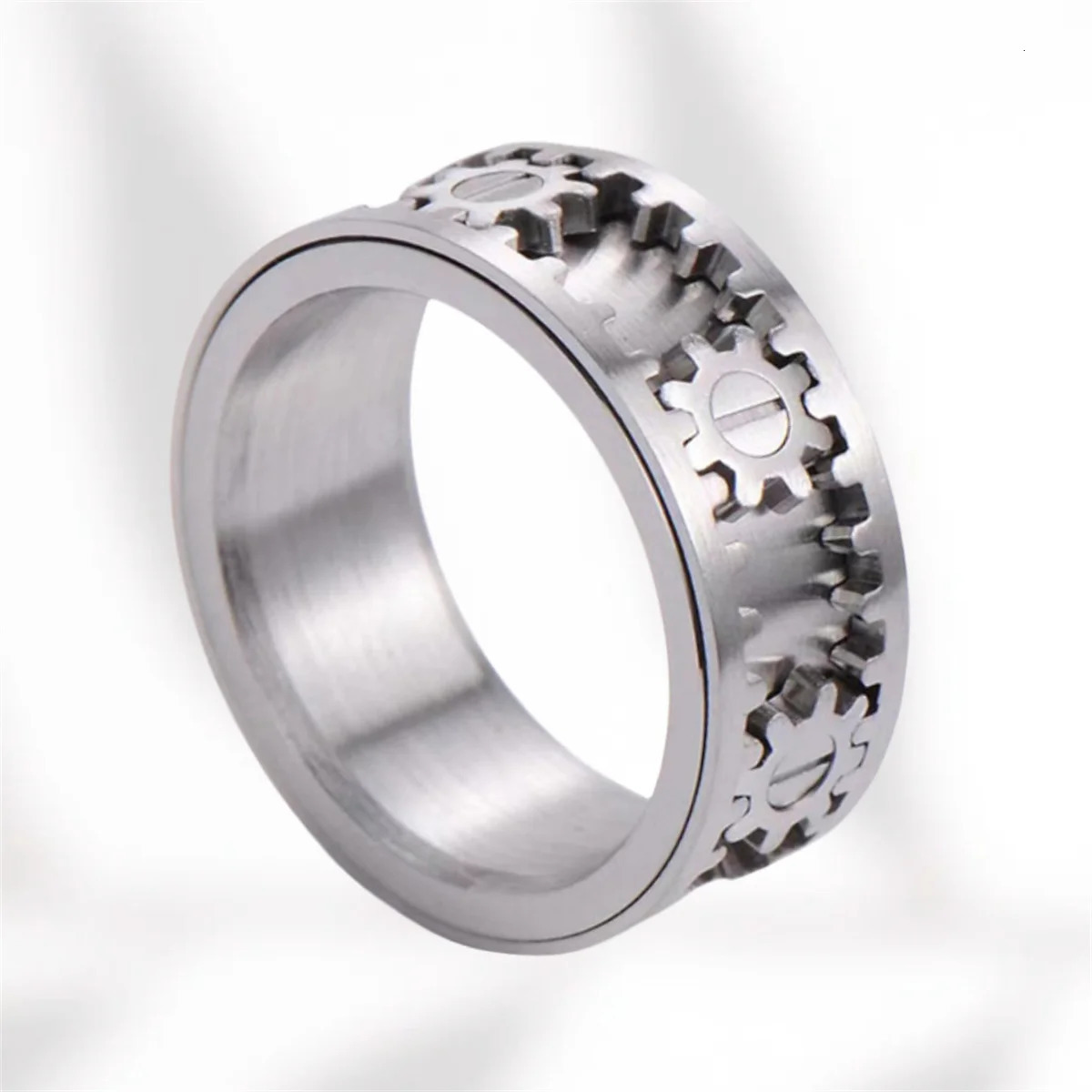 Hip Hop Ring Rotatable Ring Male And Female Couple Rotating Wheel Starry Sky Trendy Ins Y2k Couple Rings Punk Boys Ring 251224