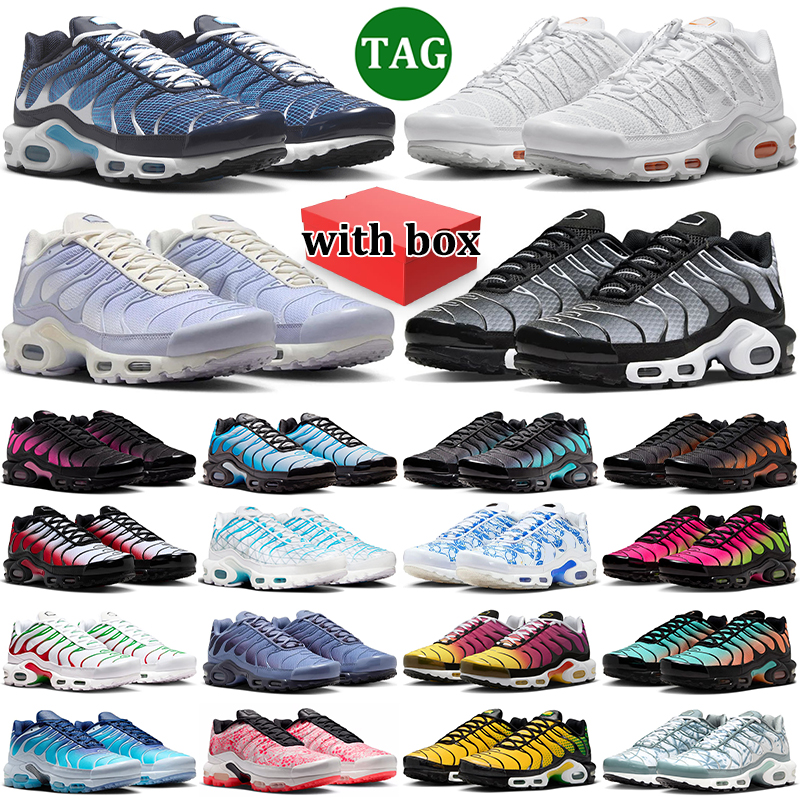 Free shipping with box tn running shoes designer tnss men women tns sneakers triple black white pink green blue mens womens outdoor sports trainers