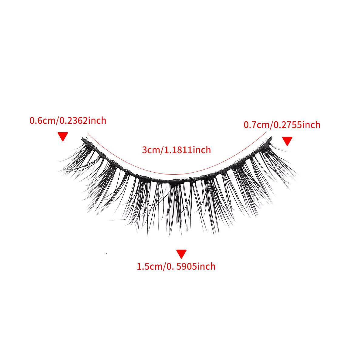 YEGZ-YJ-CD66 Natural Eyelashes Strip Eco-Friendly Vegan Domestic Chemical Fiber Curled Synthetic Hair 20mm Real Mink Full Strip