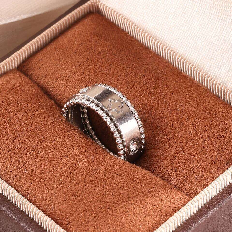 ZAKOL 3Pcs Stainless Steel Stackable Ring Set for Women Flowers Zircon Inlaid Round Bead Multi Layered Finger Rings Jewelry