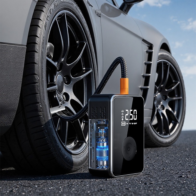 Wireless Car Air Compressor Pump - Electric Tire Inflator for Auto, Motorcycle, Bicycle, Boat Inflatable Balls, Portable Digital