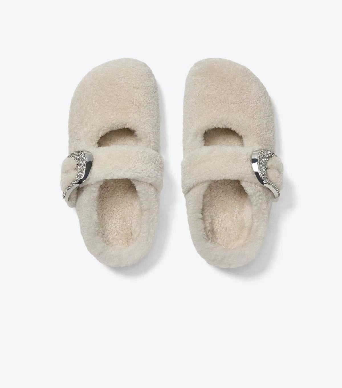 Women's Fleece-Lined Slippers - Warm, Thicker Soles with Closed Toes for Fall/Winter Outdoors
