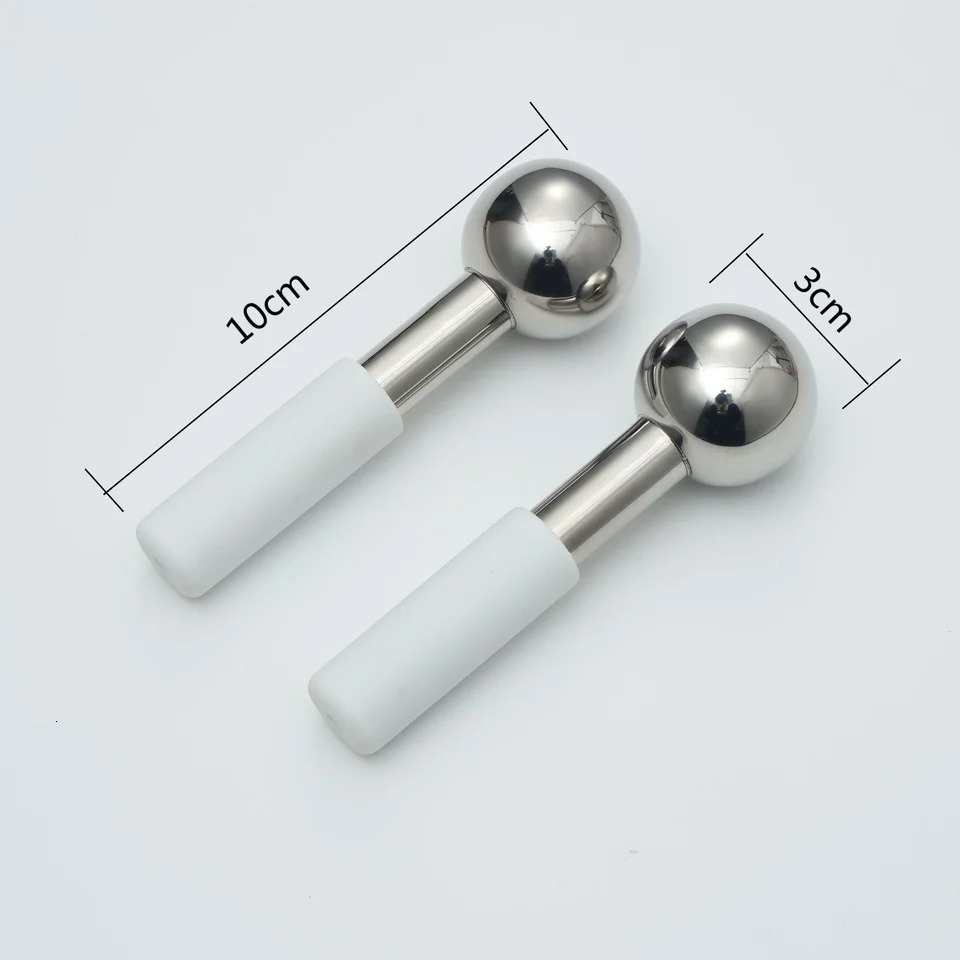 Mini 2pcs Ice Globes Stainless Steel Cryo Sticks for Face Eye Facial Cold Roller Cooling Globe for Puffiness Wrinkle Dark Circle 251222