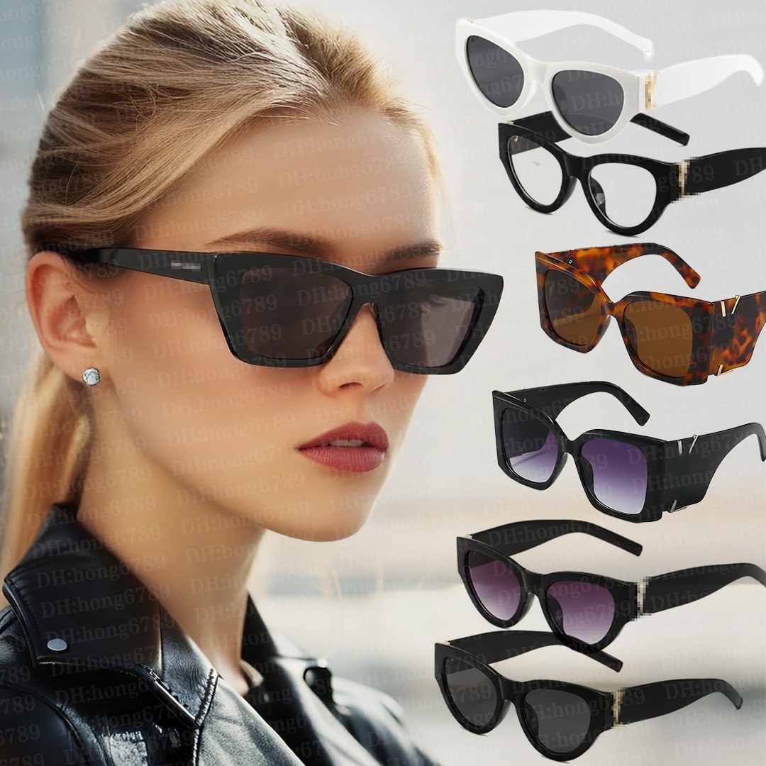 Designer Cat Eye Sunglasses SL276 Glasses yslly Women Retro Black Gold Letter Slim Narrow Frame Butterfly Luxury Style Statement Eyewear M119/F M95 M94