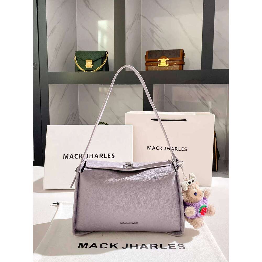 MACK JHARLES This Year's Trend Purple Boston for Women 2025 Autumn New High-end Pillow Bag