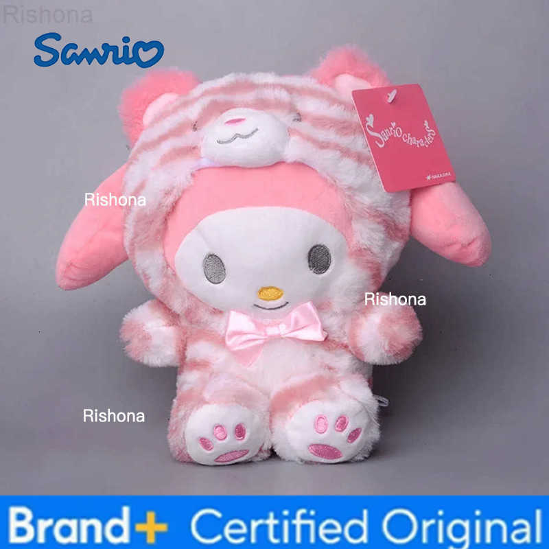 Sanrio 23CM Kawali Tiger Kuromi Hello Kitty My Melody Cinnamoroll Pillow Plush Anime Kid toy Cartoon Collection for gift H251229