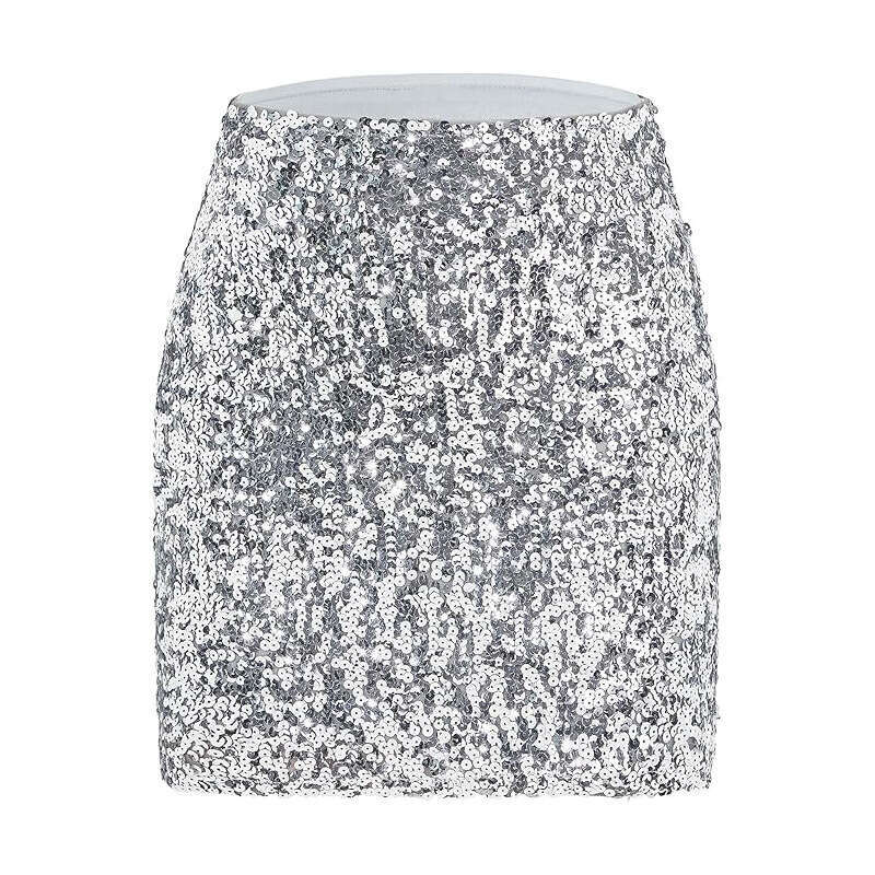 Women's Versatile Mini Skirt Slim Fit Skirt for Party Casual Outfits New Style Costume Sexy Sequin Half Skirt
