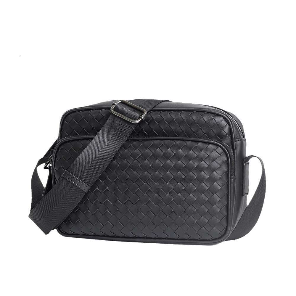 Korean Style Horizontal Shoulder Couple Crossbody Woven Small Square Back Trendy Brand Men S Bag High Quality Luxury Bag