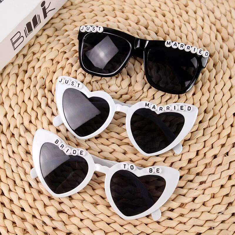 Just Married Sunglasses Wedding Bridal Shower Decoration Groom Team Bride Glasses Bridesmaid Gift Bachelorette Party Decor