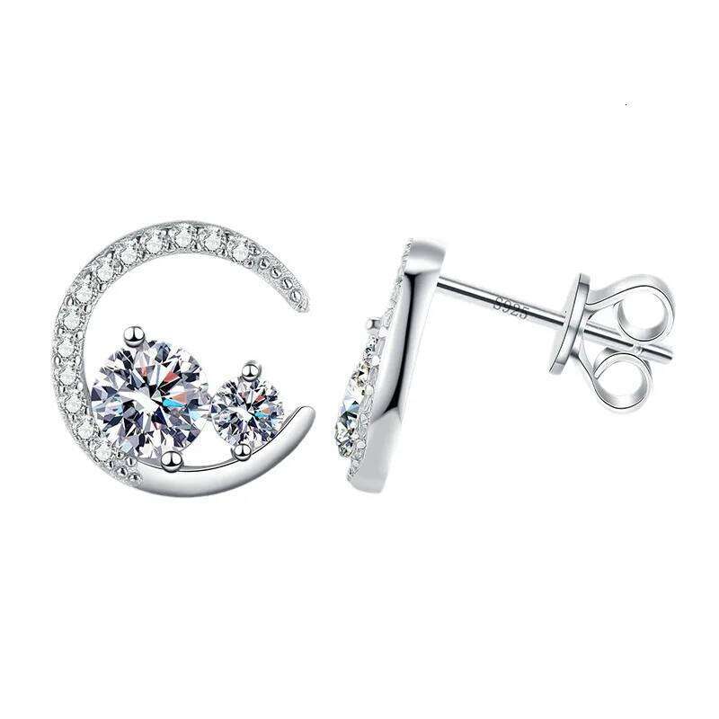 0.8ct D Color Moissanite Earrings for Women Lab Grown Diamond Ear Studs 925 Sterling Silver Fine Jewelry Gift be4