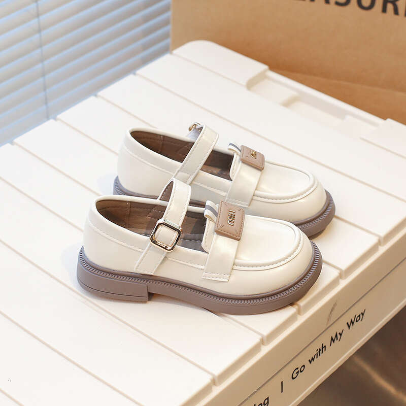 Girls' British Style Little Leather 2025 Spring and Autumn New Soft Mary Jane Princess Children's Casual Thick Sole Single Shoes
