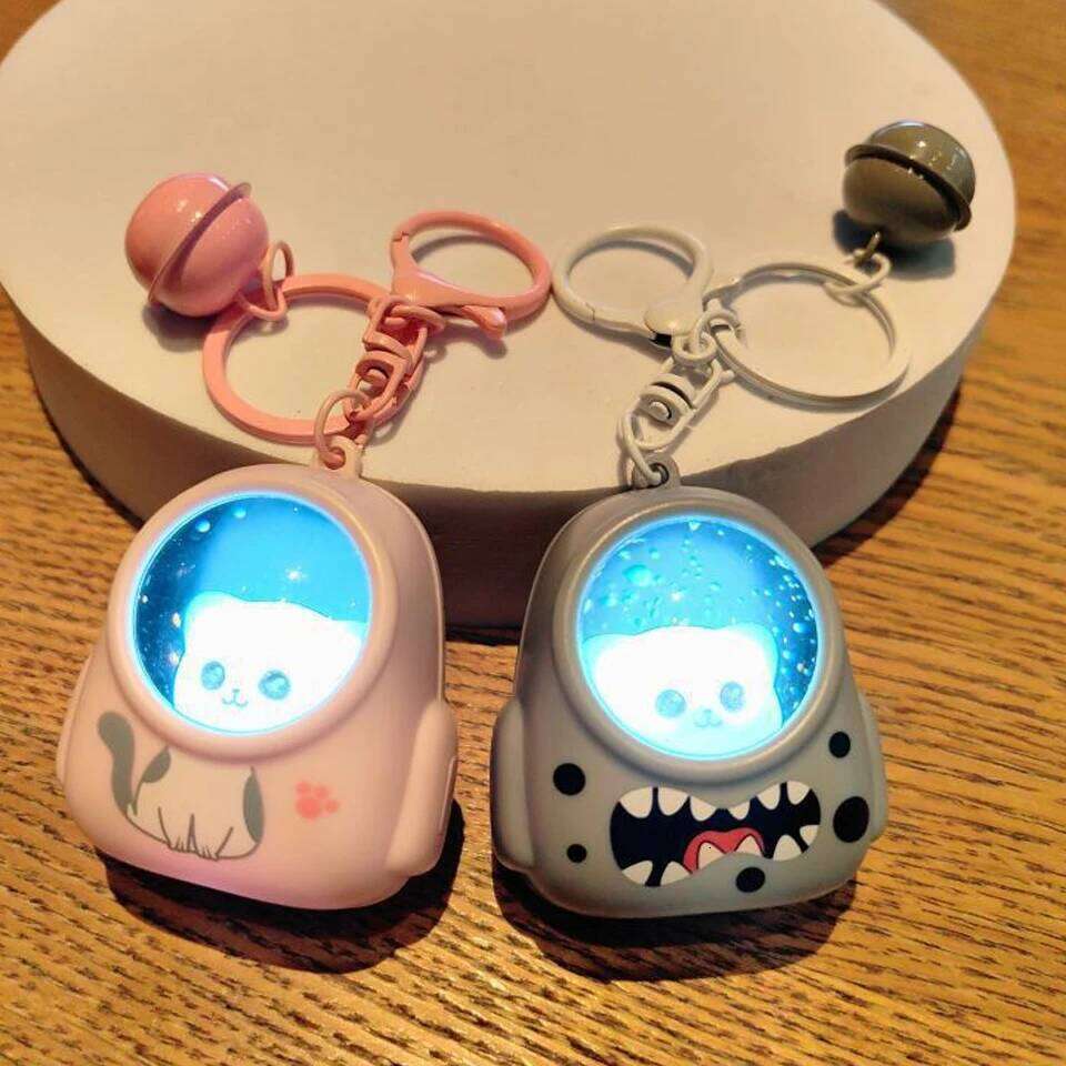 ZAKOL Cute Glowing Night Light Astronaut Cat Schoolbag Keychains Exquisite Interesting School Jewelry Gifts for Girls Boys