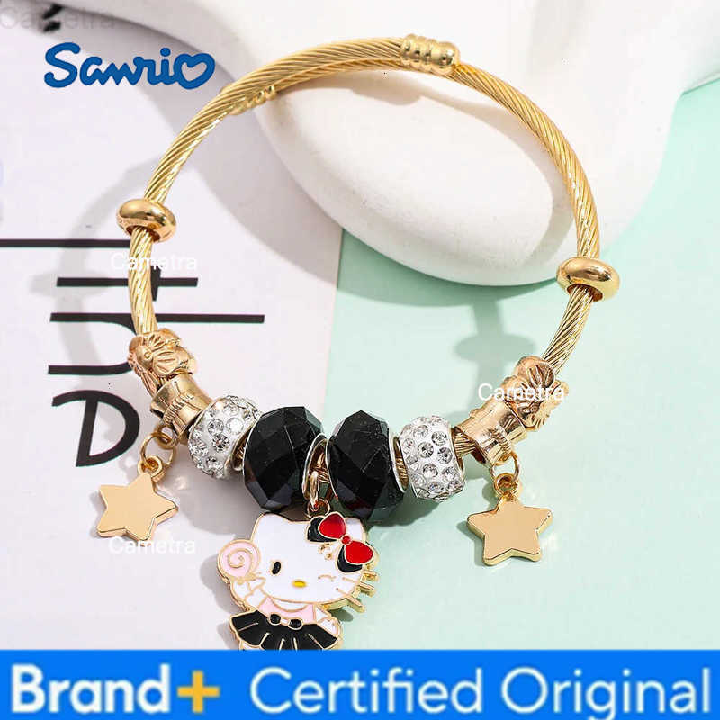 Sanrio Hello Kitty Charm Bracelet Sweet Elegant Kitty Cat Bangle Exquisite Gift for Friends Festival Jewelry Accessory H251229