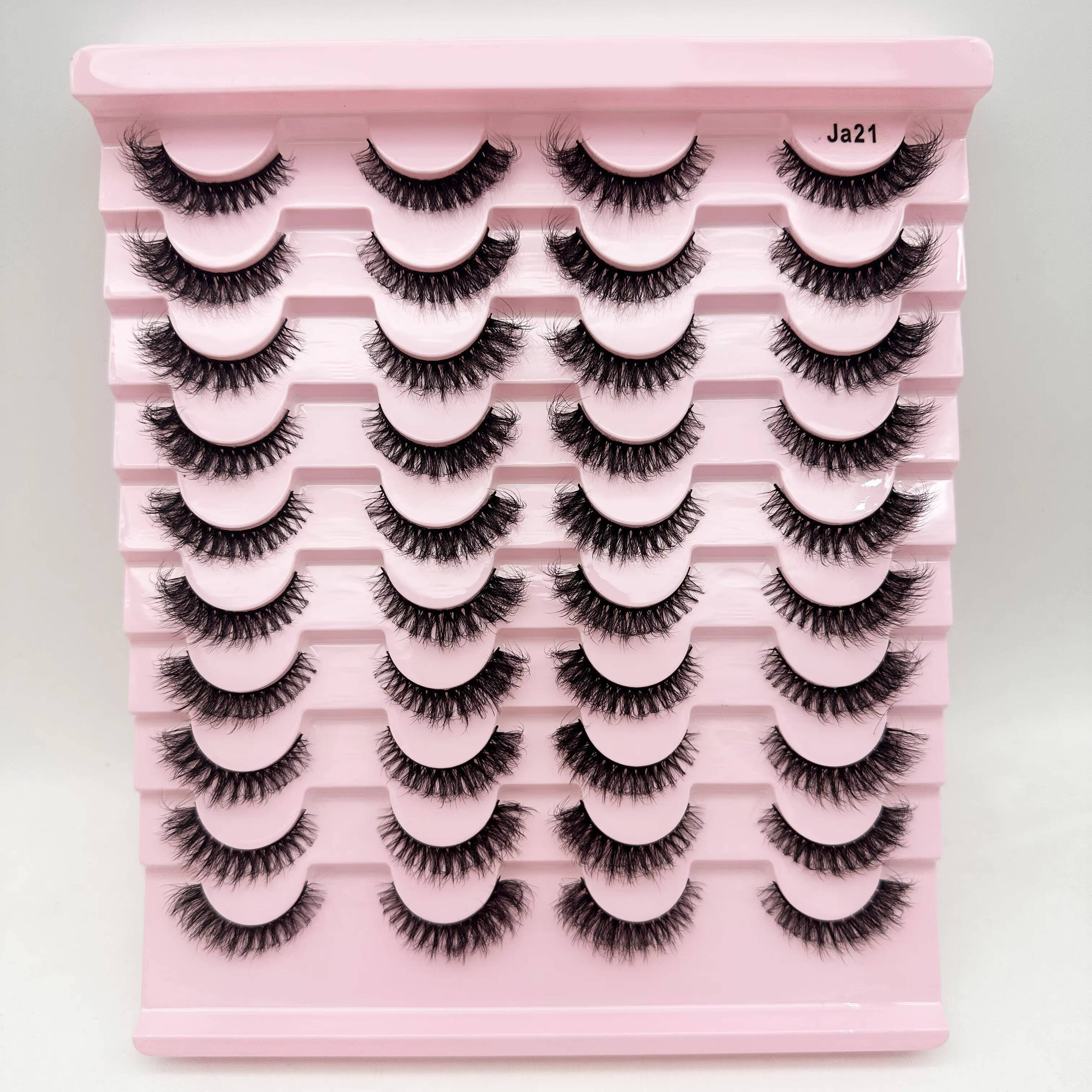 Mix 20Pairs 3D Mink Lashes False Eyelashes Fluffy Wispy Natural Eye Lash Mink Soft Eyelash Supplies Full Strip Lashes