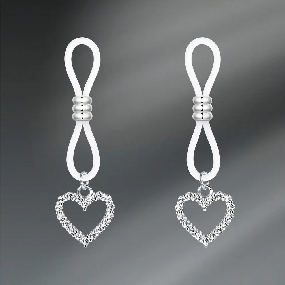 Non Piercing Nipple Rings Body Jewelry Nipple Piercing Nipplerings Heart CZ Dangle Nipple Rings Jewelry 251224