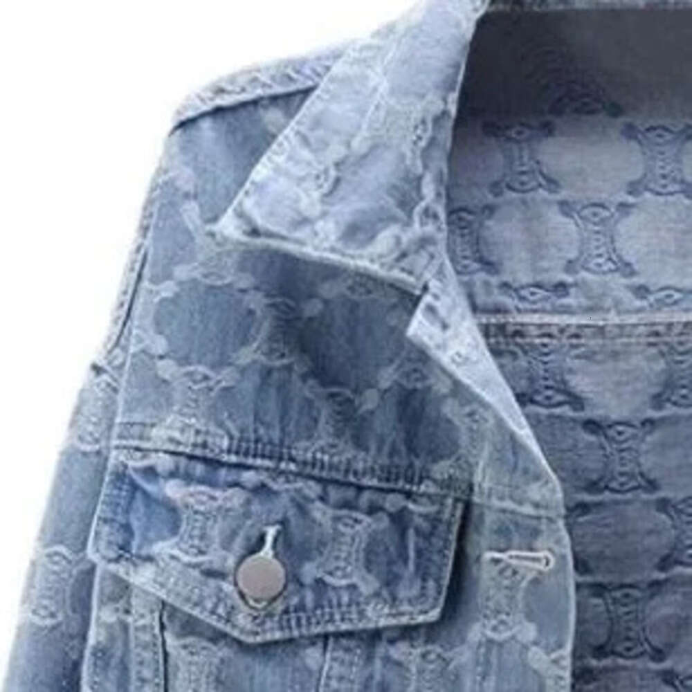 Denim Designer Fashion 2026 Women's Autumn/Winter Style Embroidery Jacquard Cropped Loose-Fit Versatile Tweed Jacket Top For Ladies