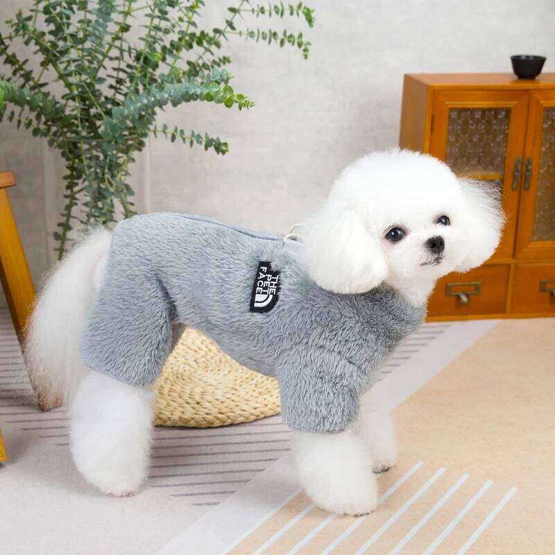 NEW Winter Jumpsuit Coat with Zipper Warm Pet Jacket Overalls for Small Dogs Cats Chihuahua Clothes Maltese Bulldog Onesies