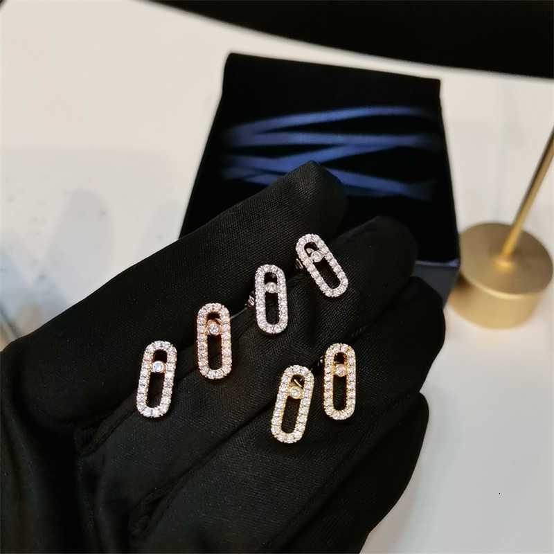 Luxury Jewelry 925 Sterling Silver Zircon Women Diamond Earrings Small Size Wedding Accessories Engagement Gifts