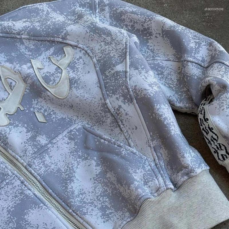 Women's Hoodies Light Colored Loose Hoodie Classic Style Elastic Zipper Camouflage Casual Men's And Street High-end Hip-hop