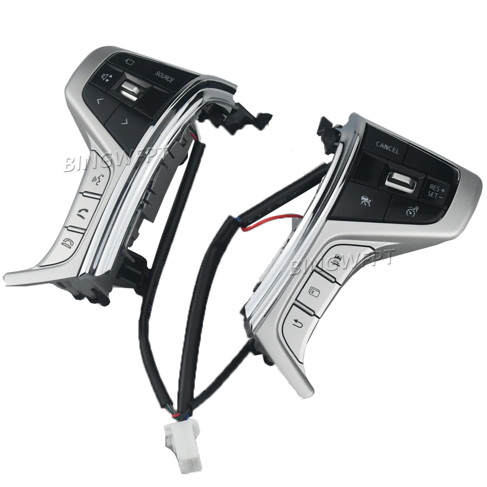 Car Cruise Control Switch Steering Wheel Multimedia Audio Button For Mitsubishi PAJERO SPORT 2015-2022 Outlander Delica L200