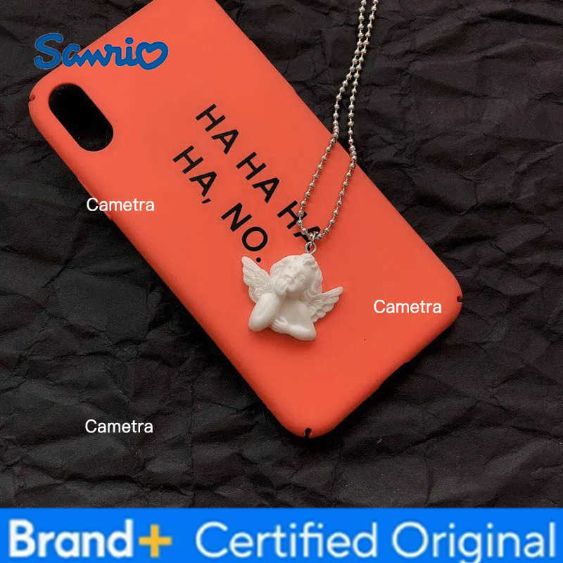 Sanrio Cute Cupid Angel Pendant Stainless Steel Necklace for Women Long Chain Baby Shaped Neck Jewelry Sweet Gifts for Friendship H251229