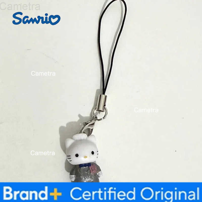Sanrio Japanese Kawaii Motorcycle Cat Phone Pendant Pink Shell Cartoon Doll Keychain Hanging Decoration Groom Angel Cat Pendant Gift H251229