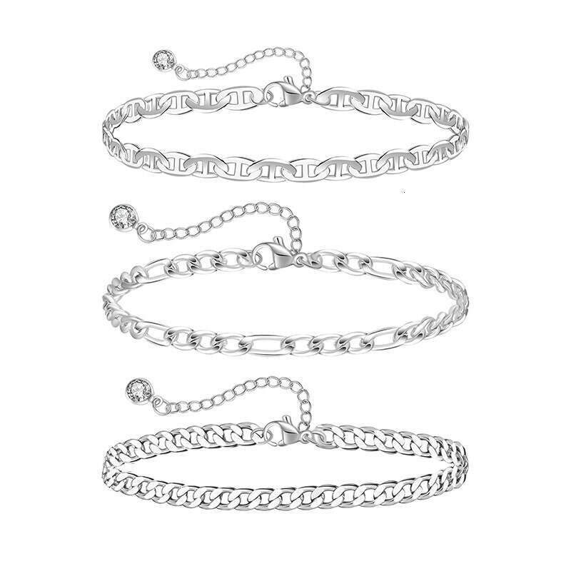 Foreign Trade Beautiful Women's Anklet Cuban Simple Personalized Jewelry Ankle Chain Holiday Gift