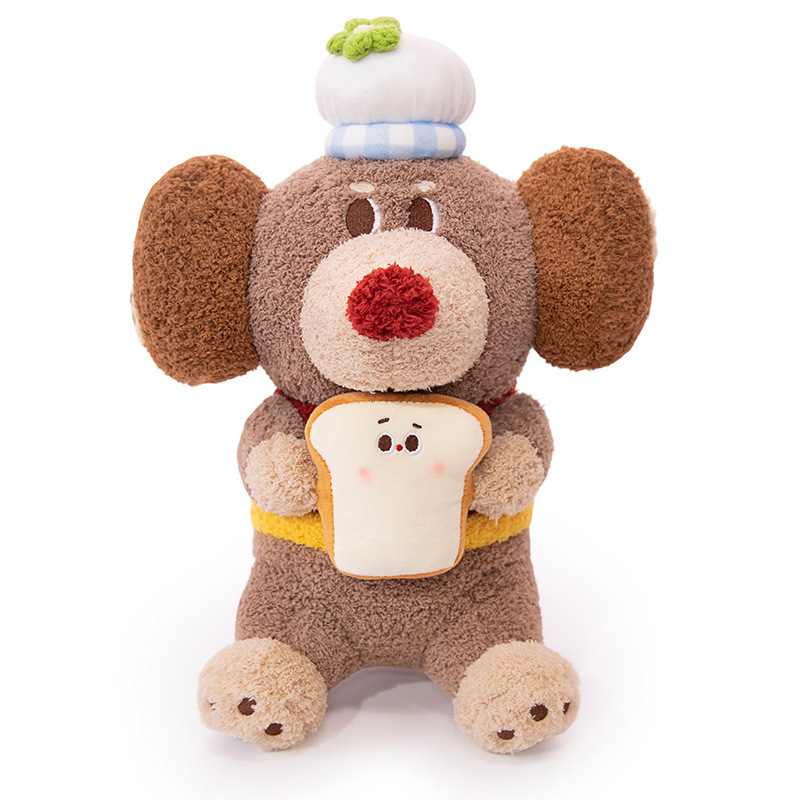 New Dachshund Bread Hot Dog Plush Toy Pillow Stuffed Animal Children's Comfort Sleep Aid Birthday Gift W260306