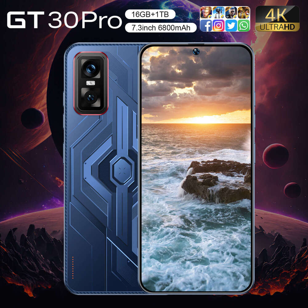 Famous brand cross-border GT 30 Pro Android 16+1T smart factory phone 7.3 large screen source manufacturer CKS