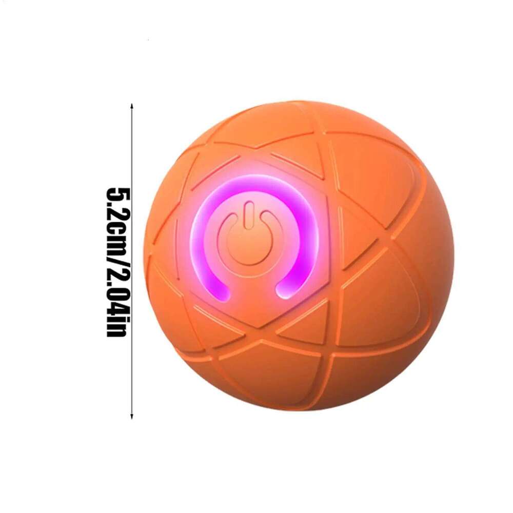 Automatic Rolling - USB Rechargeable Interactive Ball with LED Light, Self-Moving Indoor Play Toy for Puppy Dog