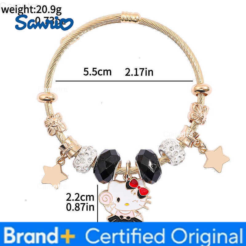 Sanrio Hello Kitty Charm Bracelet Sweet Elegant Kitty Cat Bangle Exquisite Gift for Friends Festival Jewelry Accessory H251229