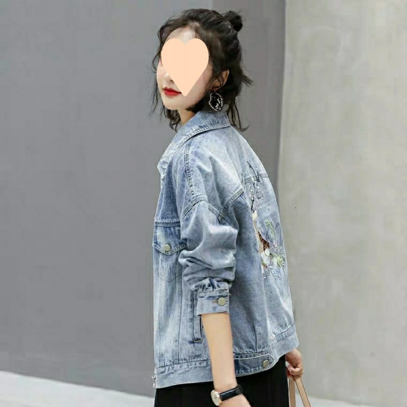 Womens Spring Style Denim Jacket Cropped Slimming Casual Z17703 Korean Version For Fashion Trendy Women 240830