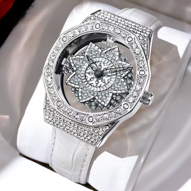 Designer watch ladies watch luminous waterproof leather belt diamond trend fashion temperament quartz