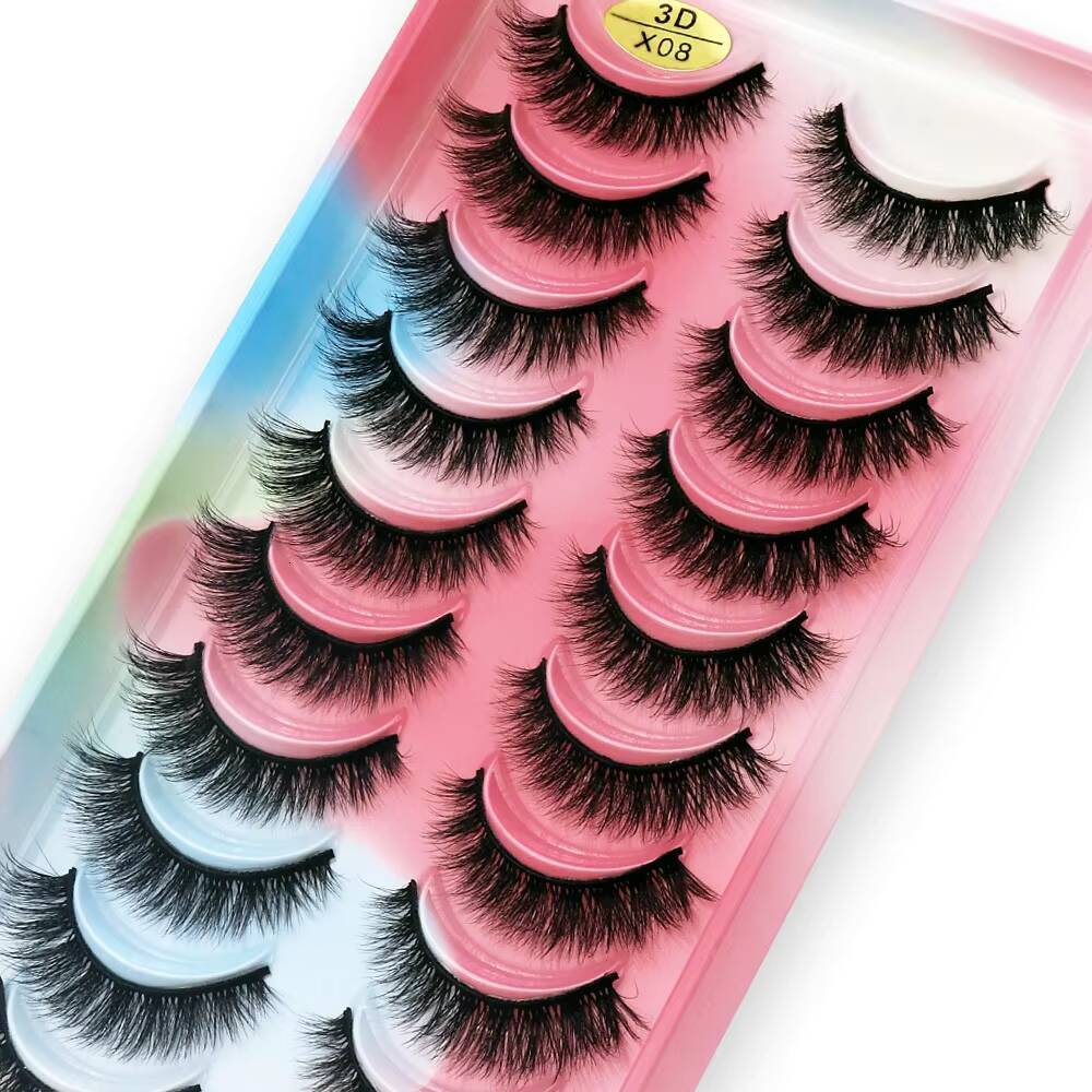 10 Pairs of Natural 3D False Eyelashes They Are Soft Lightweight and Comfortable Reusable False Eyelashes