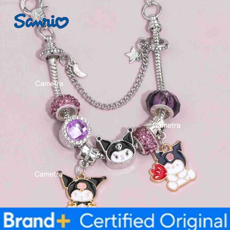 Sanrio Cartoon Character Beaded Bracelet Kuromi Melody Adjustable DIY Bangle Anime Cinnamoroll Jewelry Accessories For Women H251229