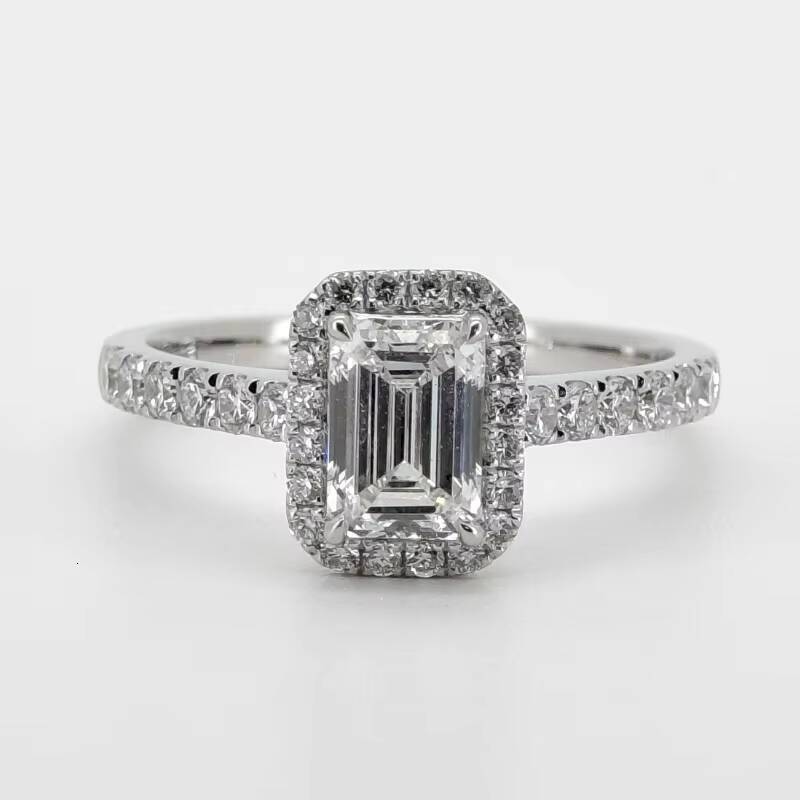 Factory Oval Cut Engagement Ring S925 Sterling Silver Moissanite Rings GRA Certified Moissanite Ring