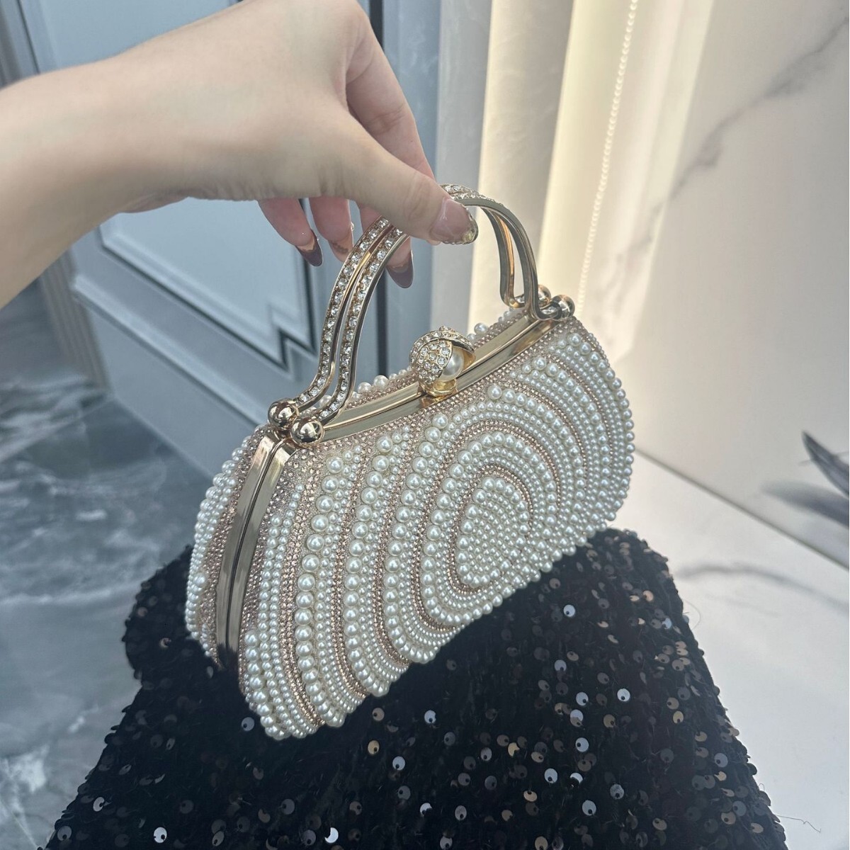 New European and American style women's evening dress bag, diamond decoration bag, crossbody bag, luxury handbag, shoulder bag