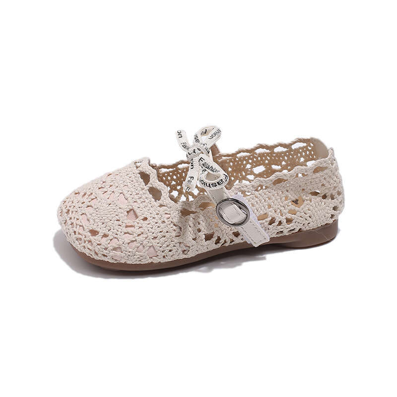 Children's Sandals 2025 Summer New Style Baby Girl Closed-Toe Princess Girls' Woven Hollow Soft Sole Non-Slip Walking Shoes