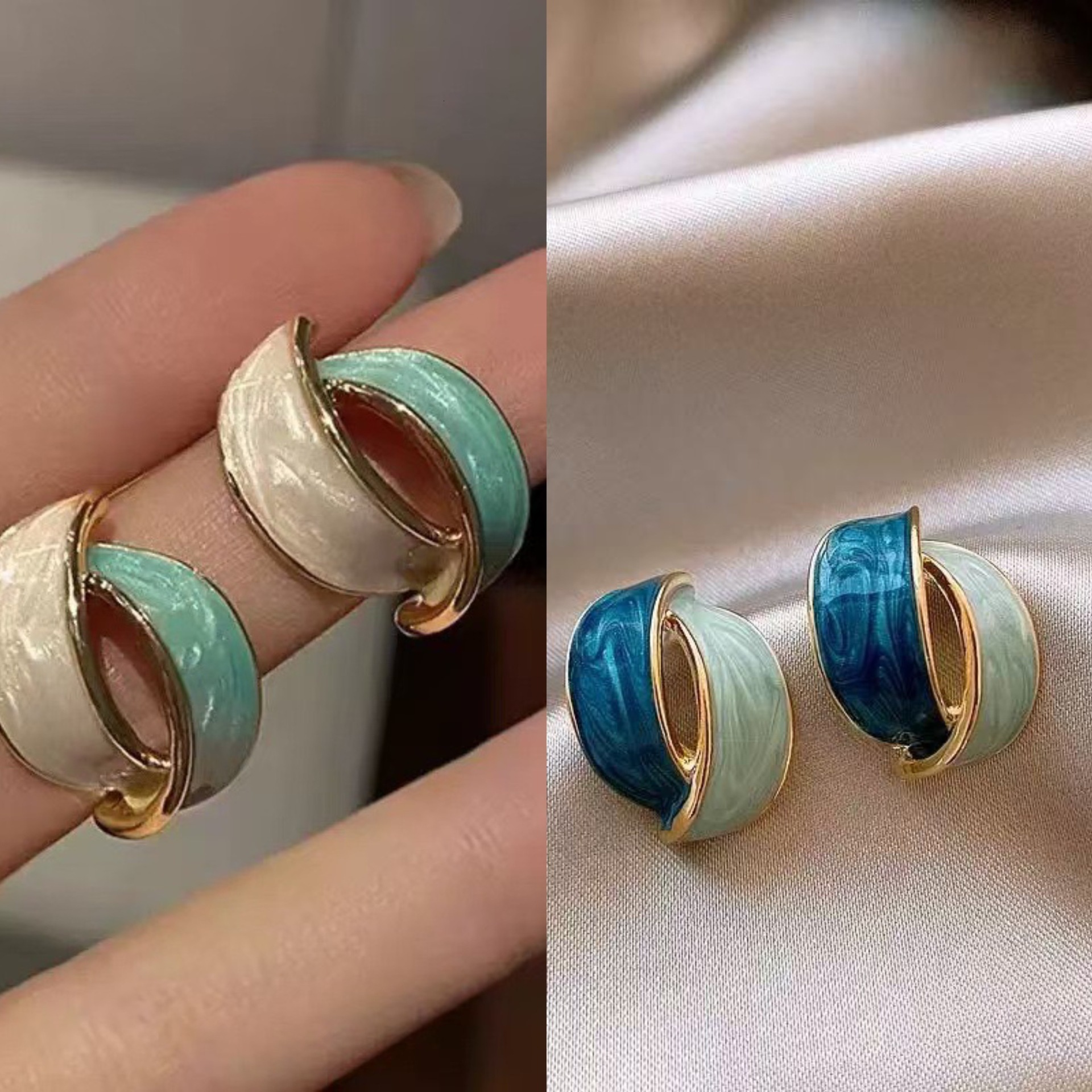 Luxury Brand Designer Jewelry S925 Silver Needle Korean Version New Hot-Selling Women's Earrings Simple Elegant Versatile Stud Earrings Tiktok Sa