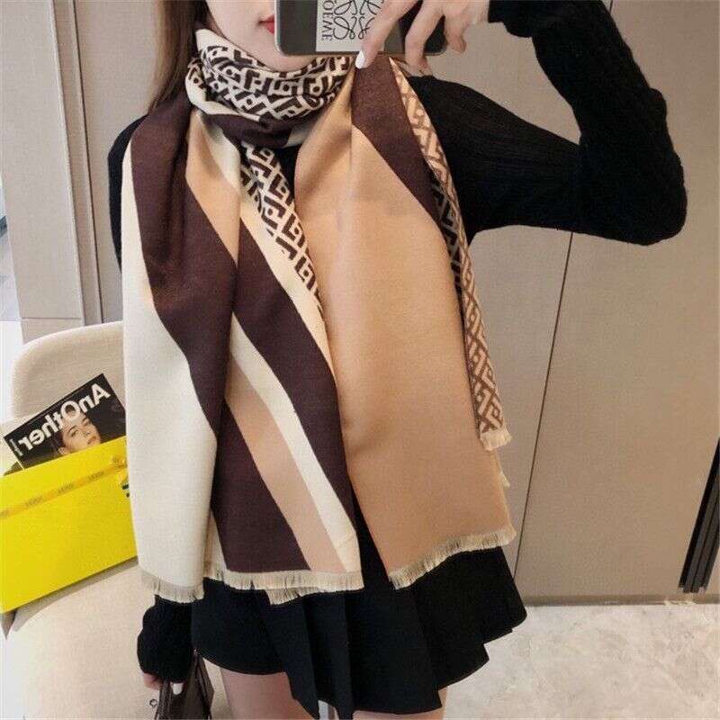 Imitation Cashmere Scarf Air Conditioning Women New Warm Versatile High-End Feel Gift For Elderly And Mothers Shawl