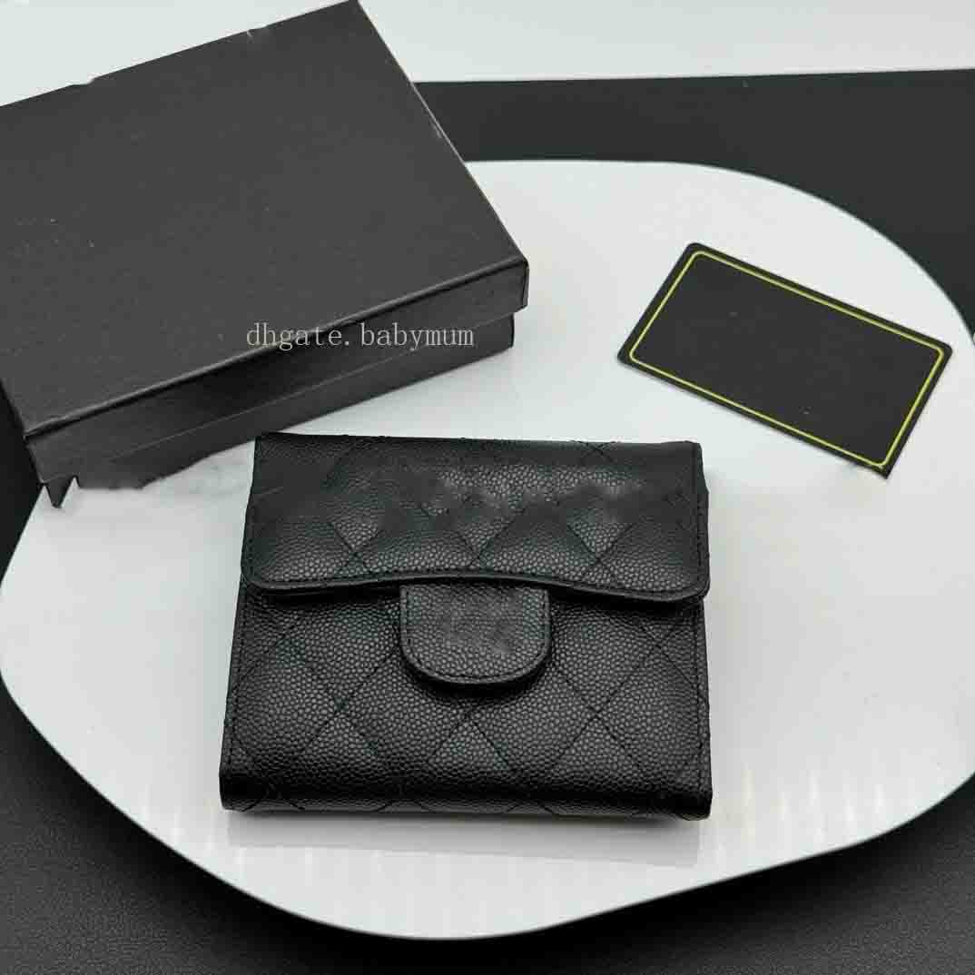 woman tri-fold wallet short wallets high-end genuine leather wallet rhombic purse ladies Multi-card slot wallets cowhide billfold high quality notecas