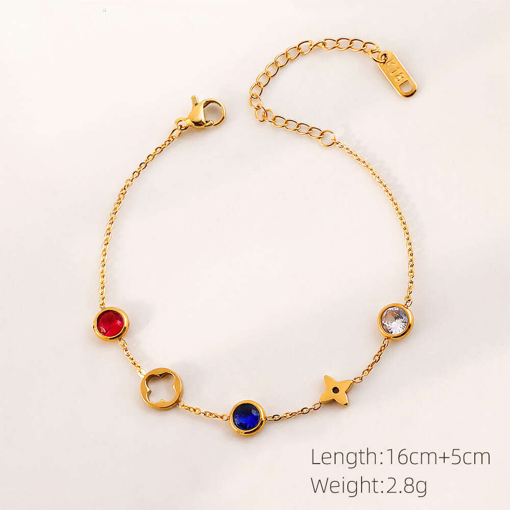 Bracelet For Women Gold Titanium Steel High-End Non-Fading Bracelet, European and American Hot-Selling Daily Wear Fashion Jewelry