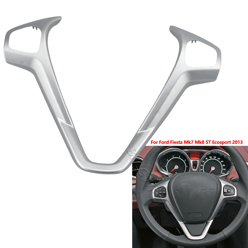 Steering Wheel Frame Panel Cover Decorative+Car Cruise Buttons For Ford Fiesta MK7 MK8 Ecosport 2013 Cruise Control Switch
