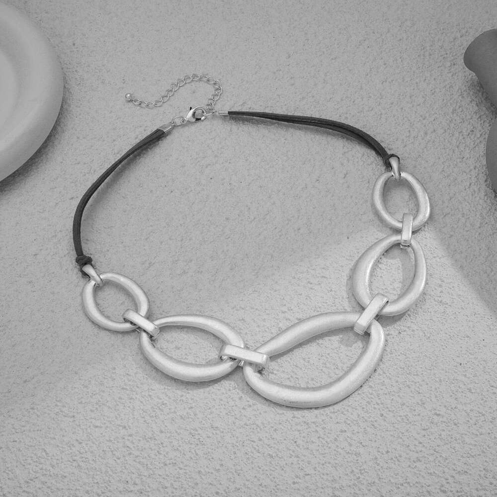 Cross-Border Exaggerated Cross Copper Metal Necklace Personality Fashion Versatile Elegant Jewelry Choker