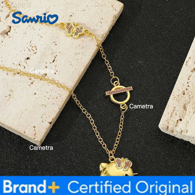 Sanrio Hello Kitty Necklace Kawaii Anime Cartoon Figure Pendant Cute Fashion Jewelry Gift for Women and Girls H251229