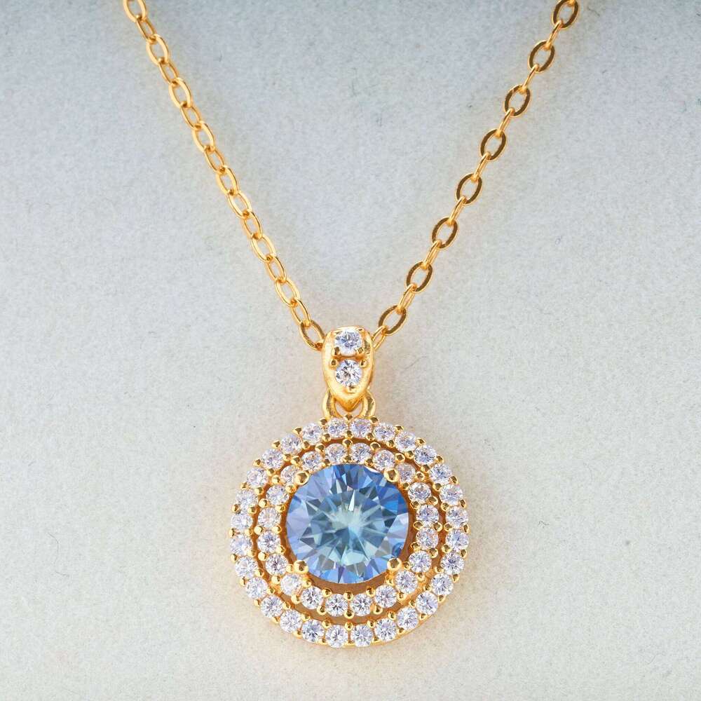 1.0 Ct Certified D Color Moissanite Pendants for Women Classic Wedding Necklace Original S925 Sterling Silver Jewelry GRA 0ed