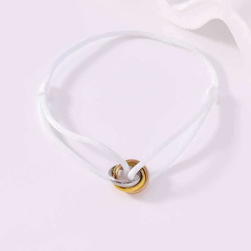 Zodiac Year Rings Red Rope Colors Classic Lives Three Worlds Couple Bracelet Adjustable Light Luxury Style Hand-woven Trendy