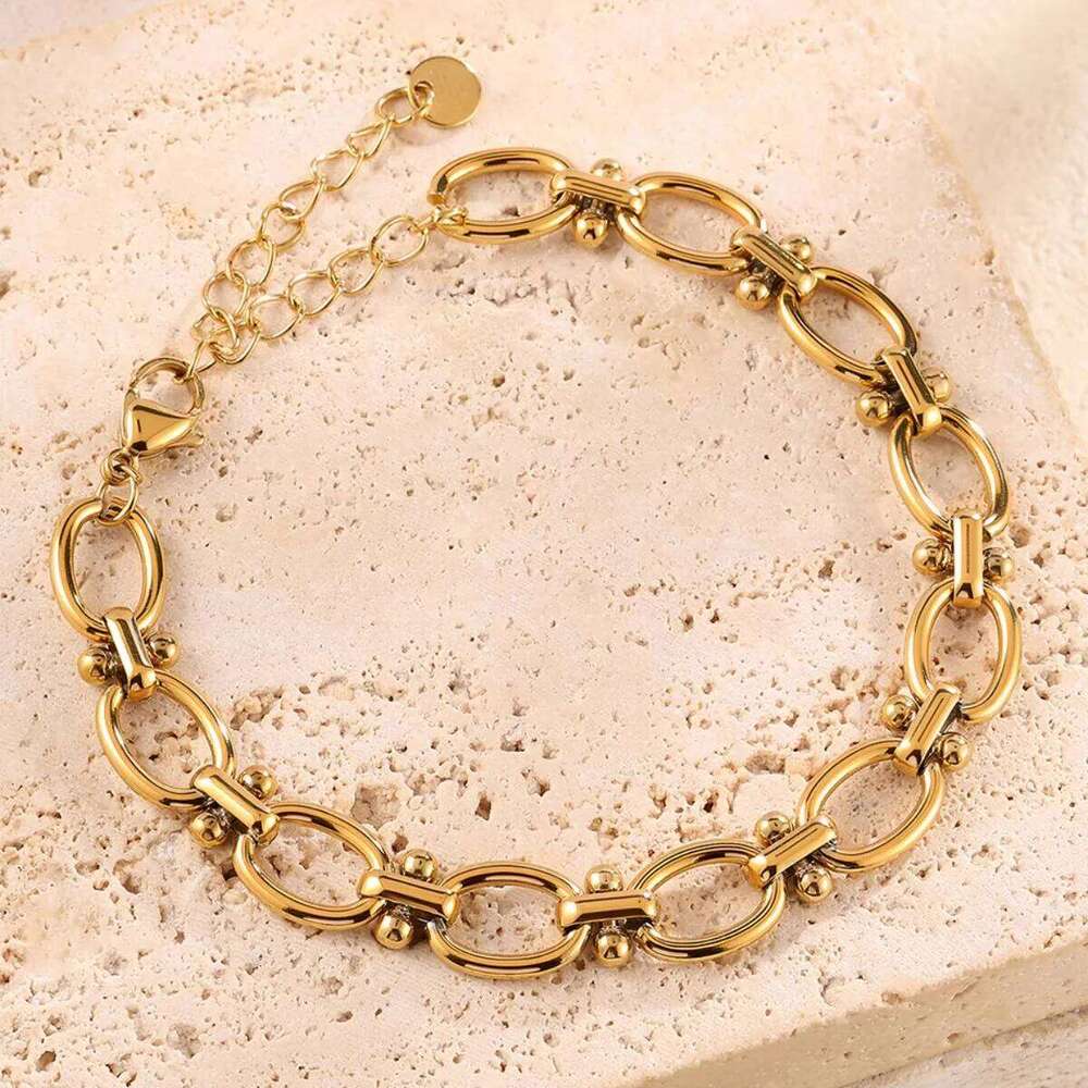 ZAKOL Personality 18K Gold Plated Stainless Steel Cubic Zircon Bracelet for Women Waterproof Fashion Jewelry Gift
